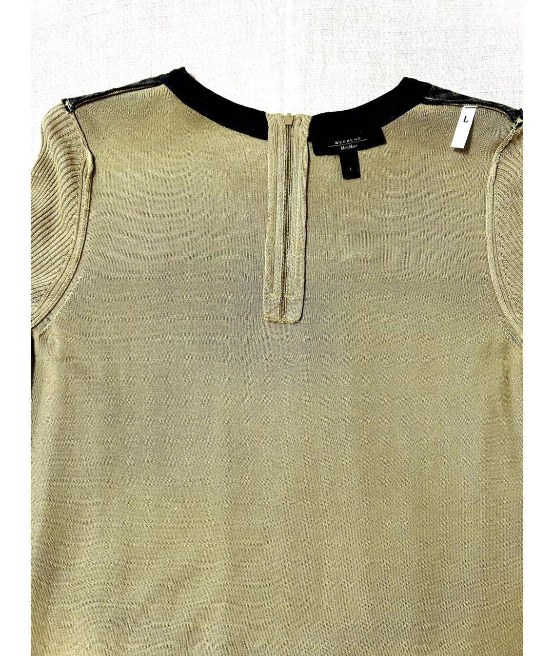 MAX MARA Бежевое шерстяное повседневное платье, фото 3