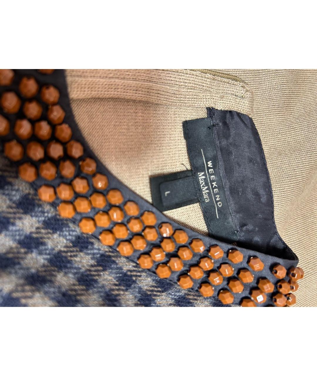 MAX MARA Бежевое шерстяное повседневное платье, фото 7