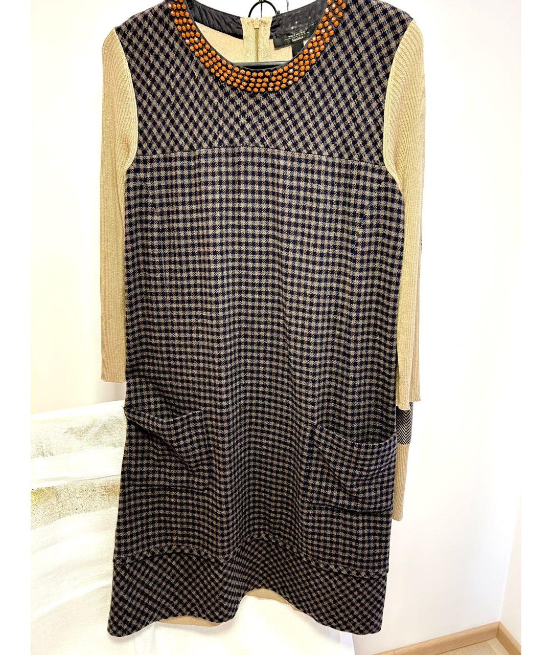 MAX MARA Бежевое шерстяное повседневное платье, фото 6