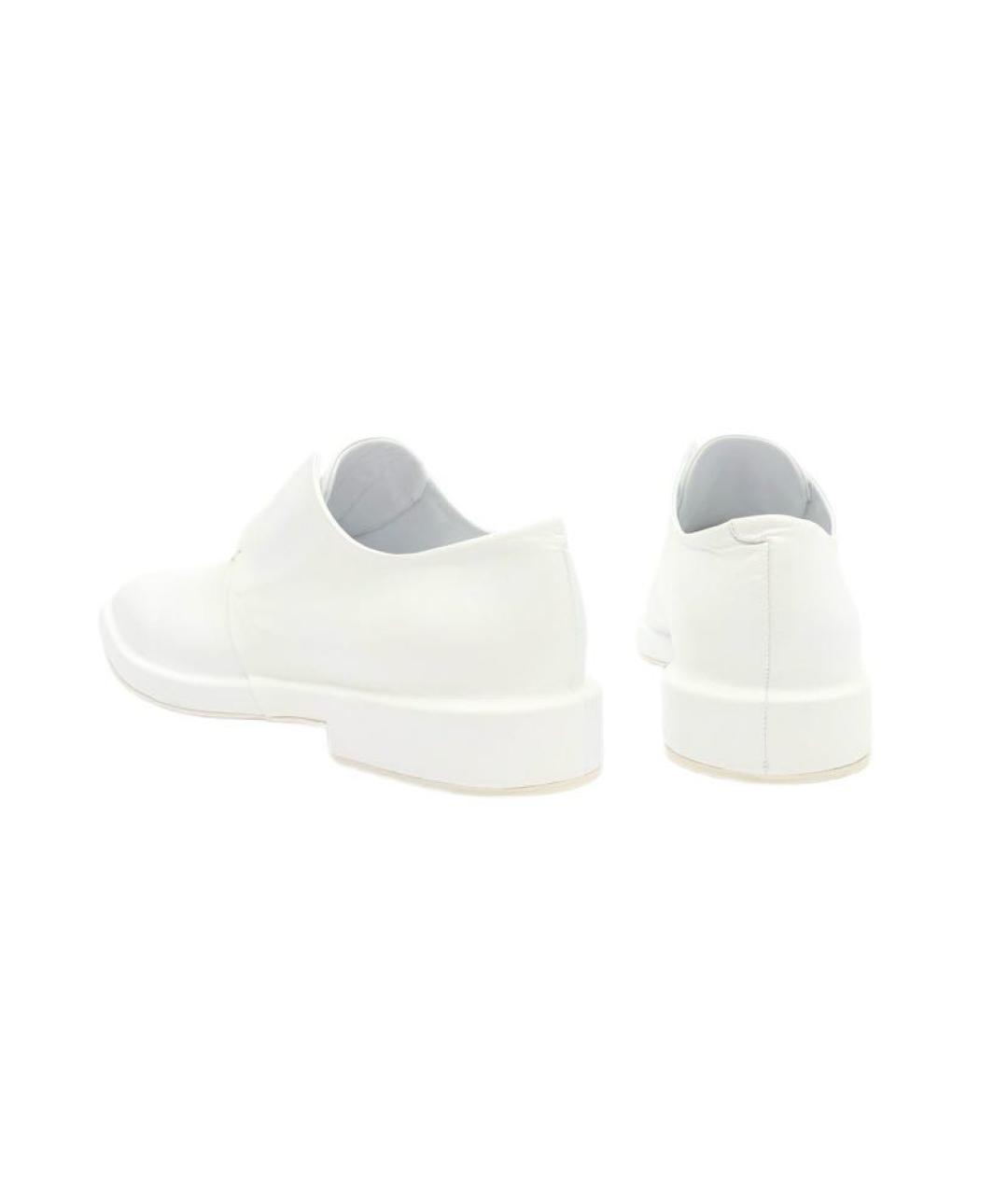 JIL SANDER Белые кожаные брогги и оксфорды, фото 6