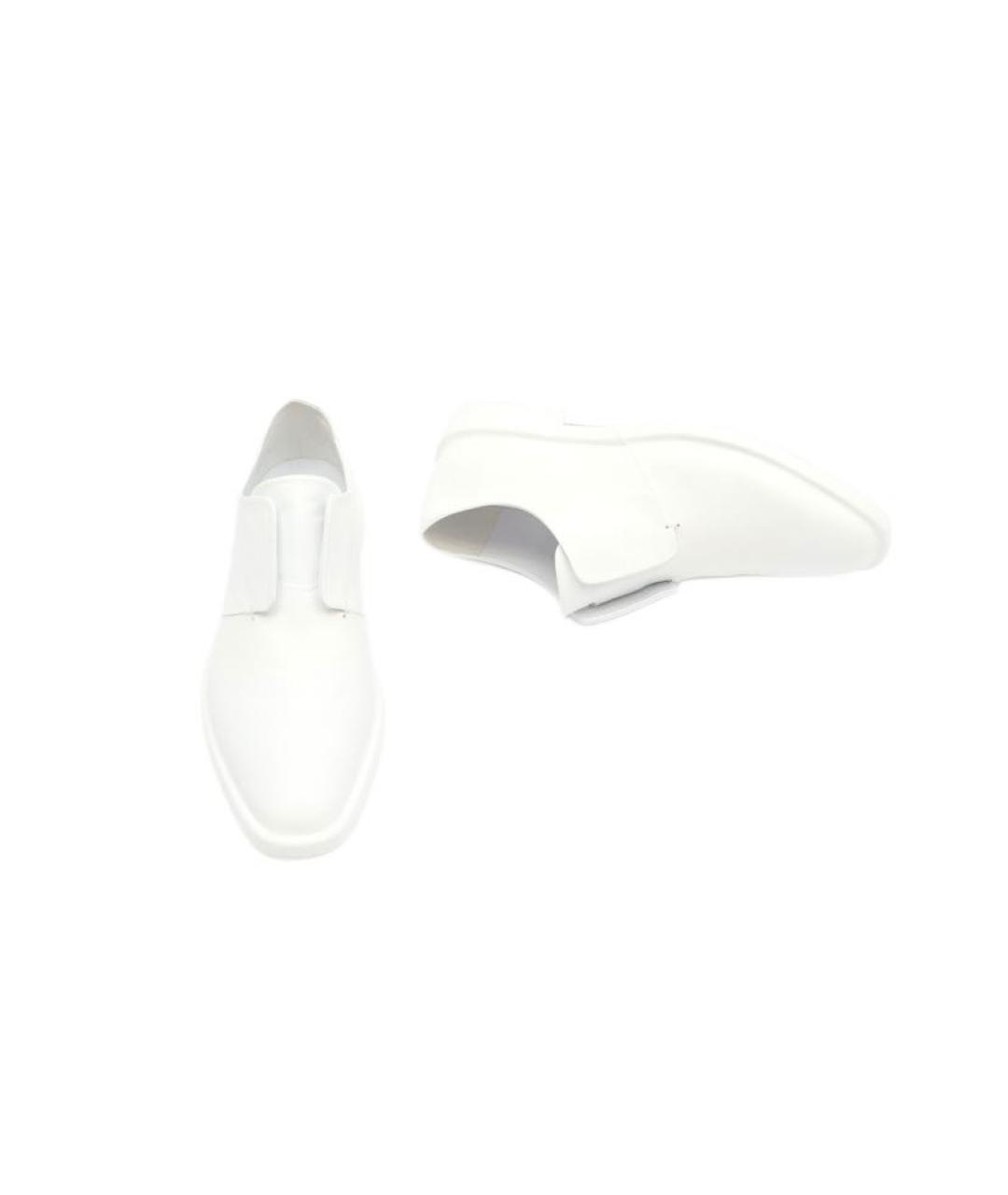 JIL SANDER Белые кожаные брогги и оксфорды, фото 2