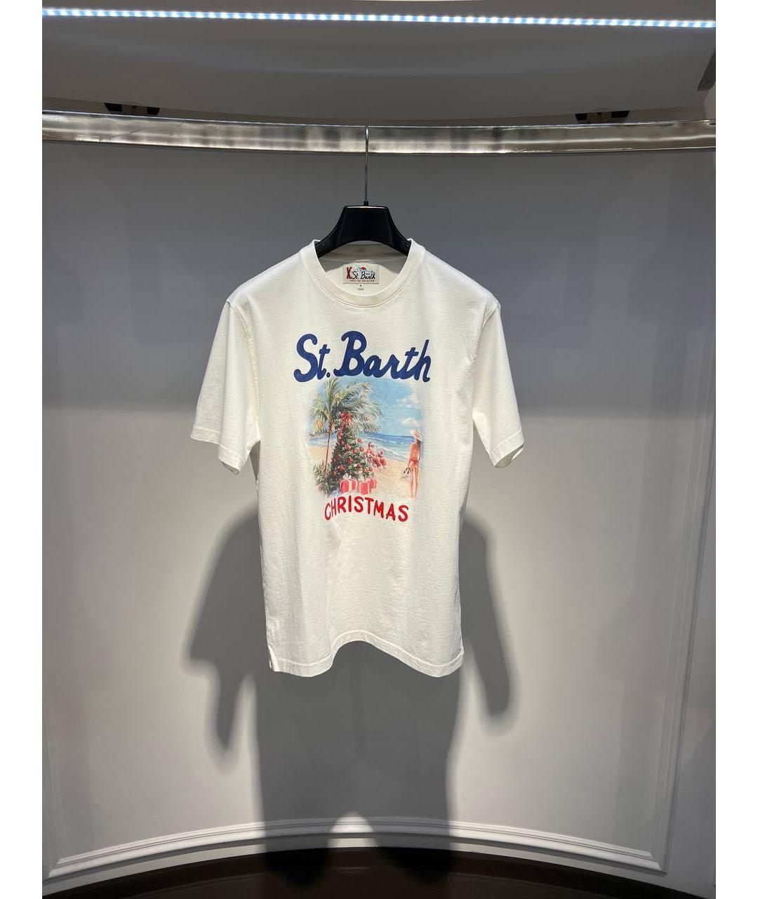 MC2 SAINT BARTH Белая хлопковая футболка, фото 2