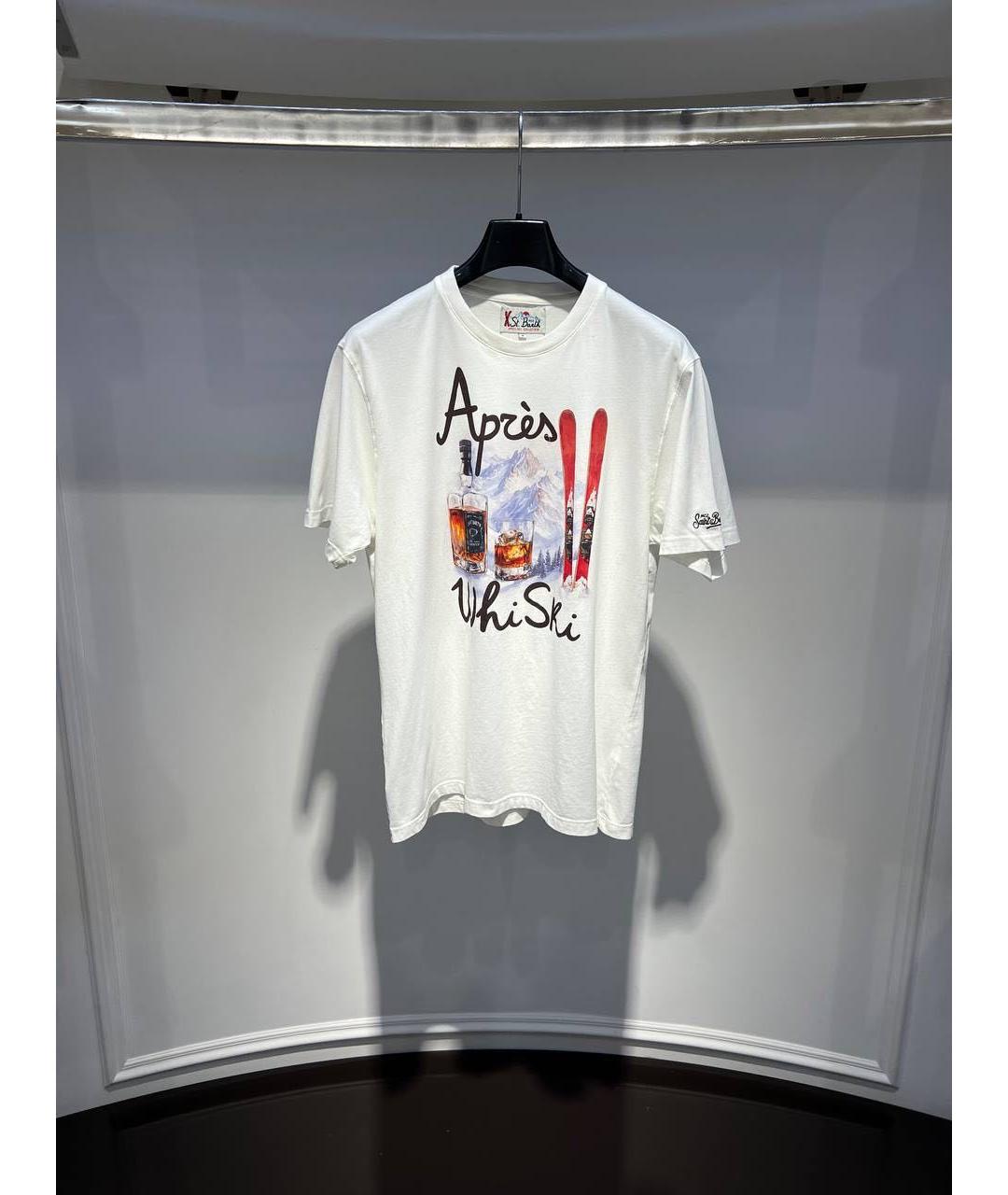 MC2 SAINT BARTH Белая хлопковая футболка, фото 2