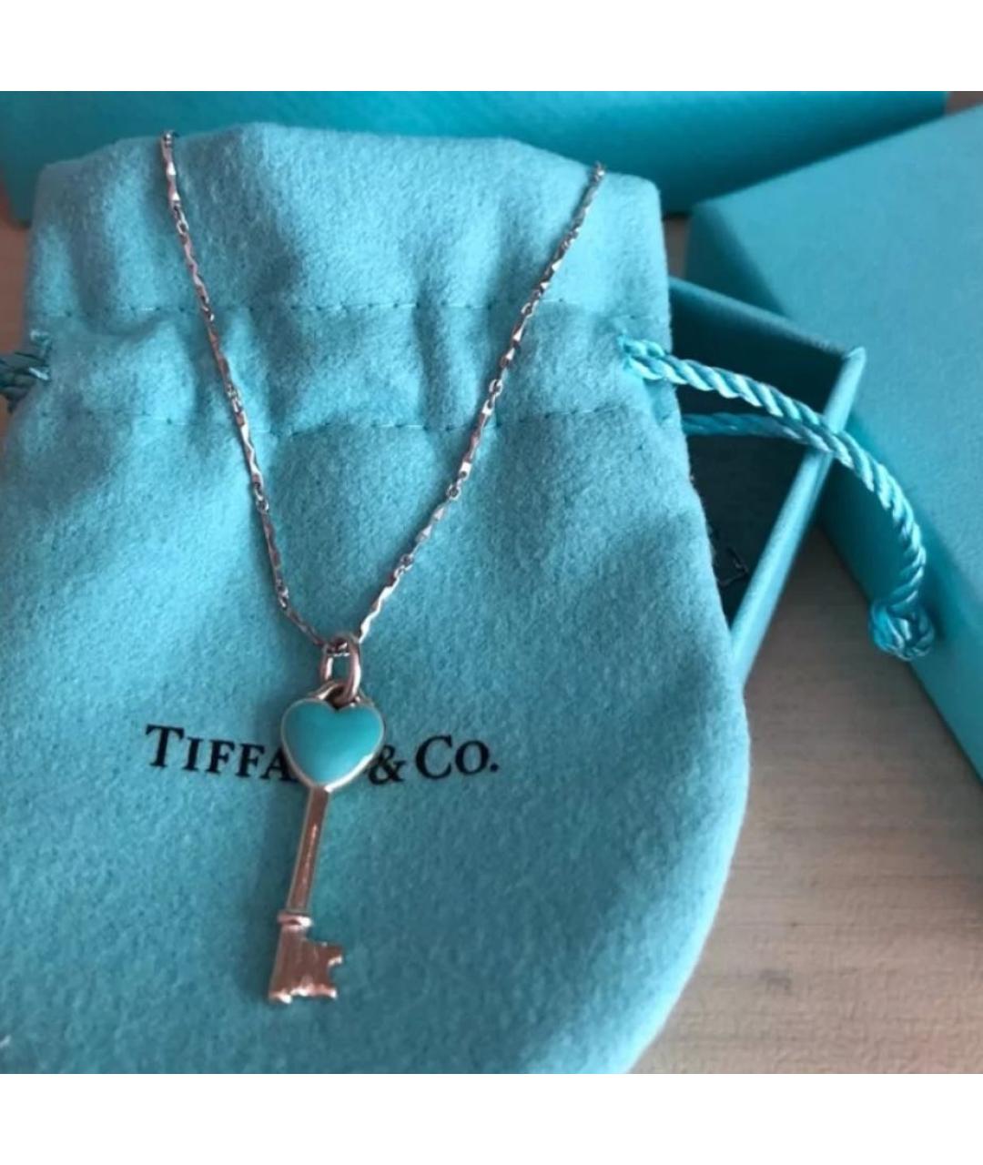 TIFFANY&CO Бирюзовый серебряный кулон, фото 7