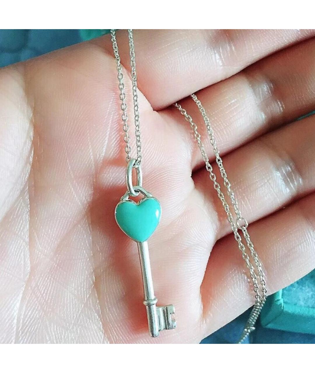 TIFFANY&CO Бирюзовый серебряный кулон, фото 5