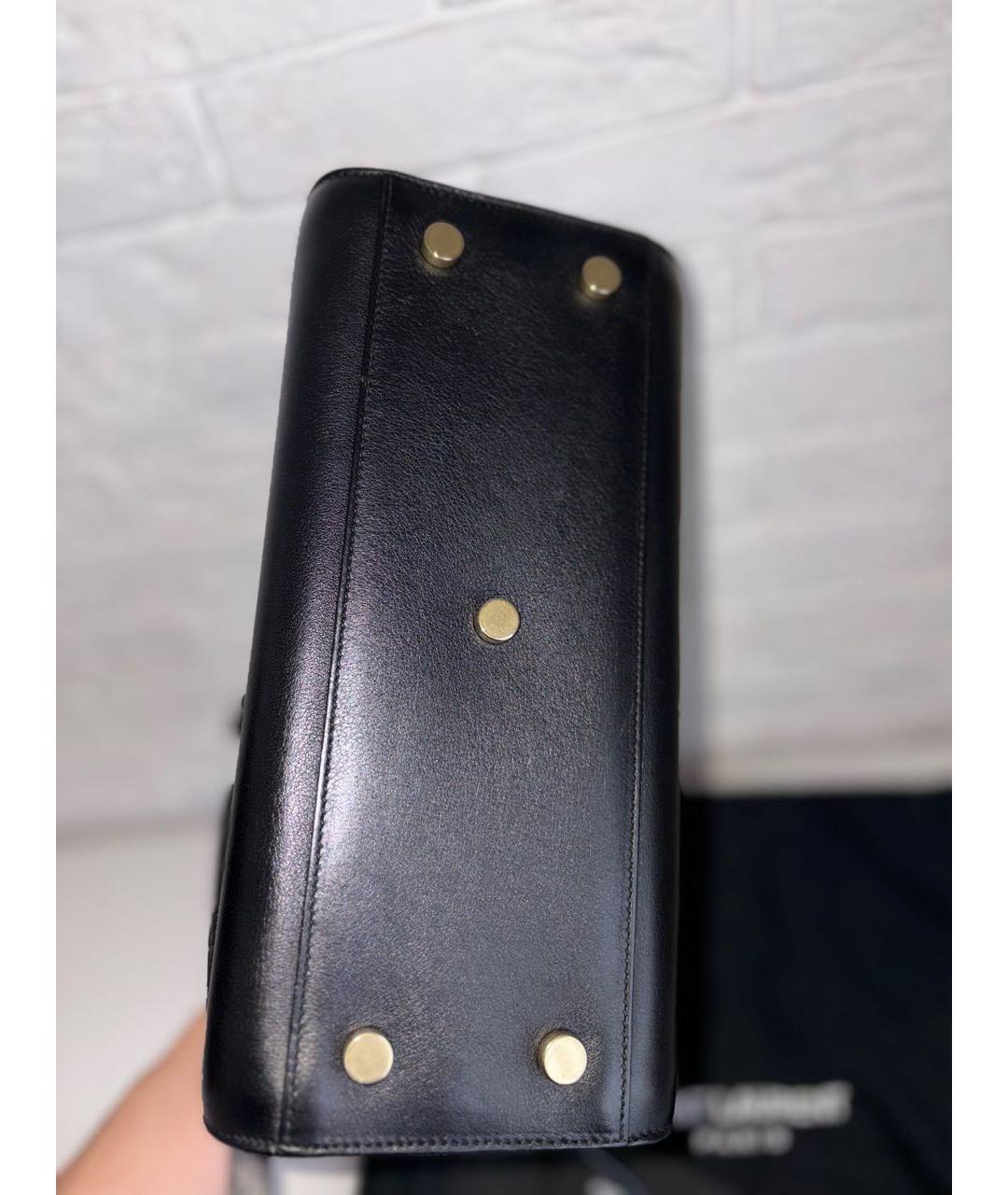 SAINT LAURENT Черная кожаная сумка с короткими ручками, фото 8