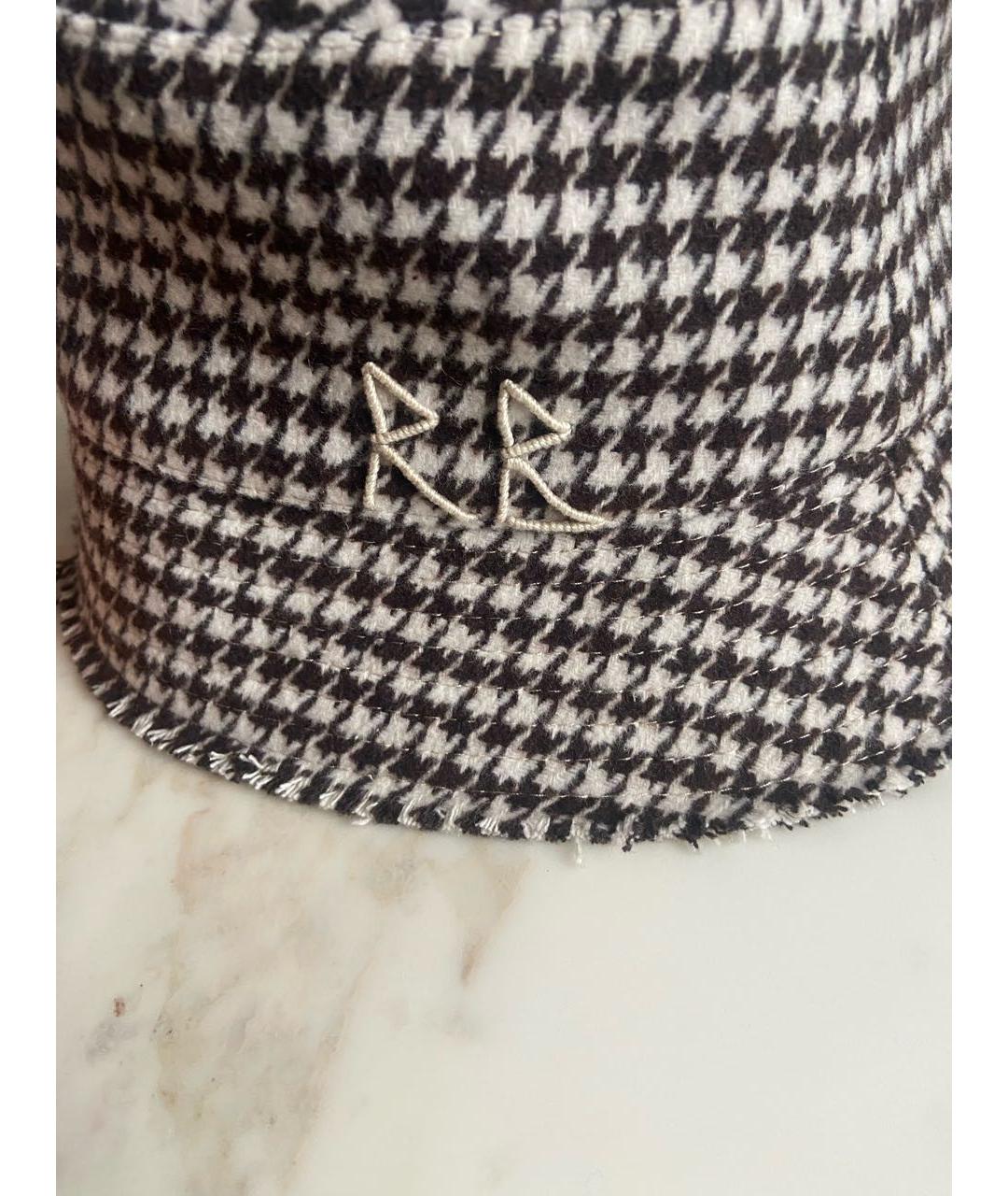 RUSLAN BAGINSKIY Коричневая шерстяная панама, фото 3