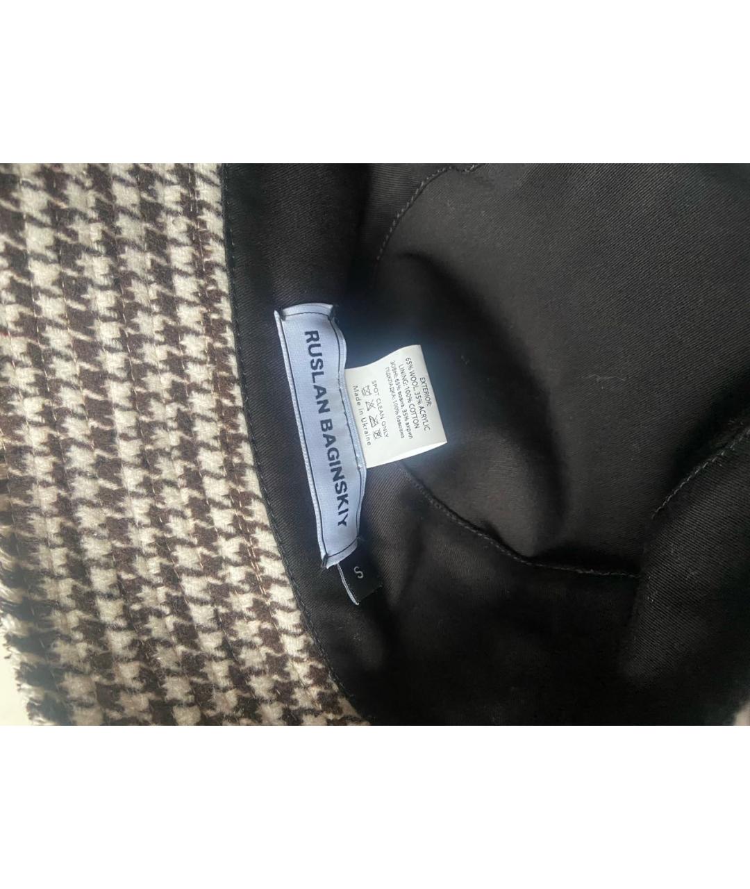 RUSLAN BAGINSKIY Коричневая шерстяная панама, фото 4