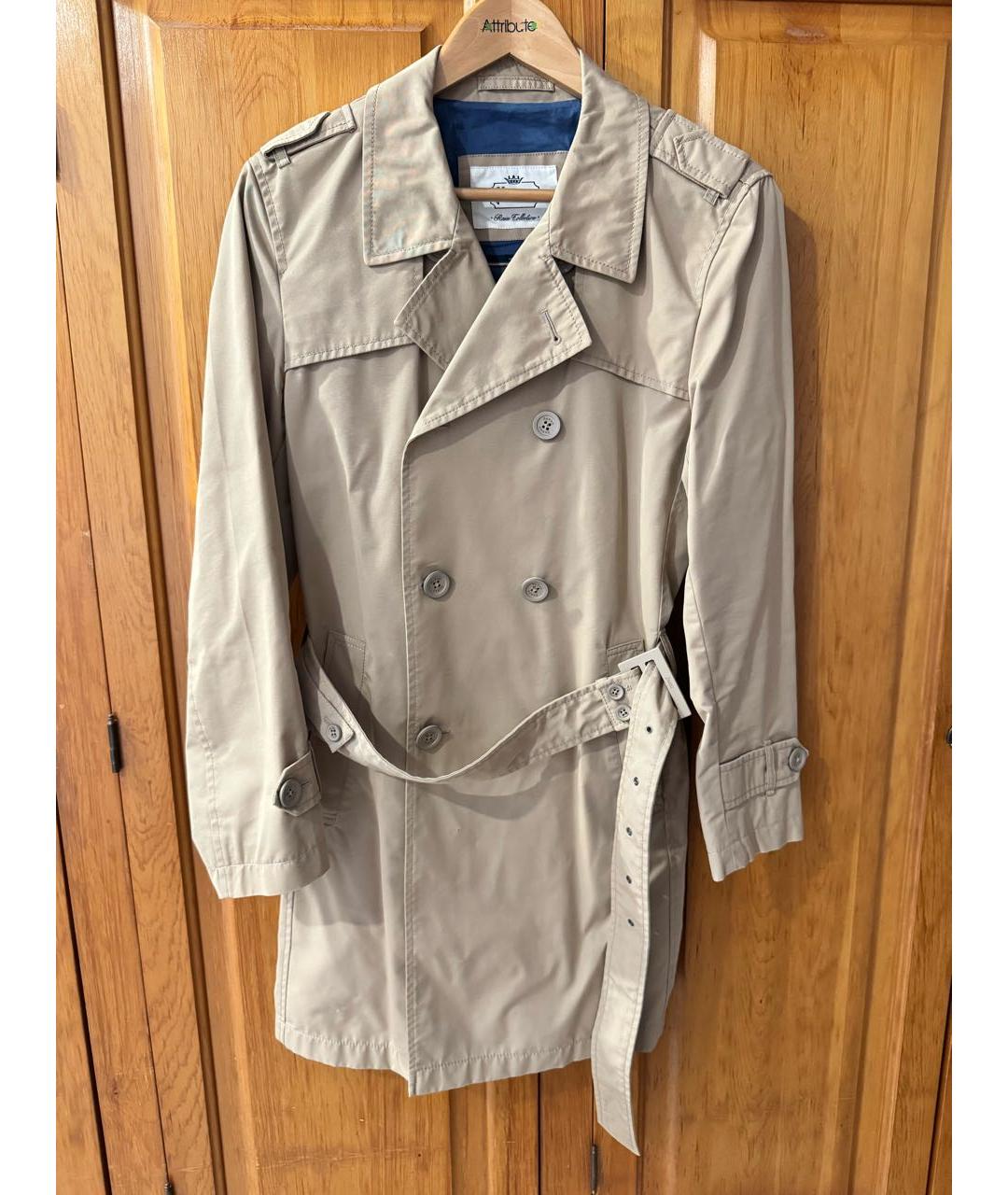 HERNO Бежевый хлопковый тренч / плащ, фото 6