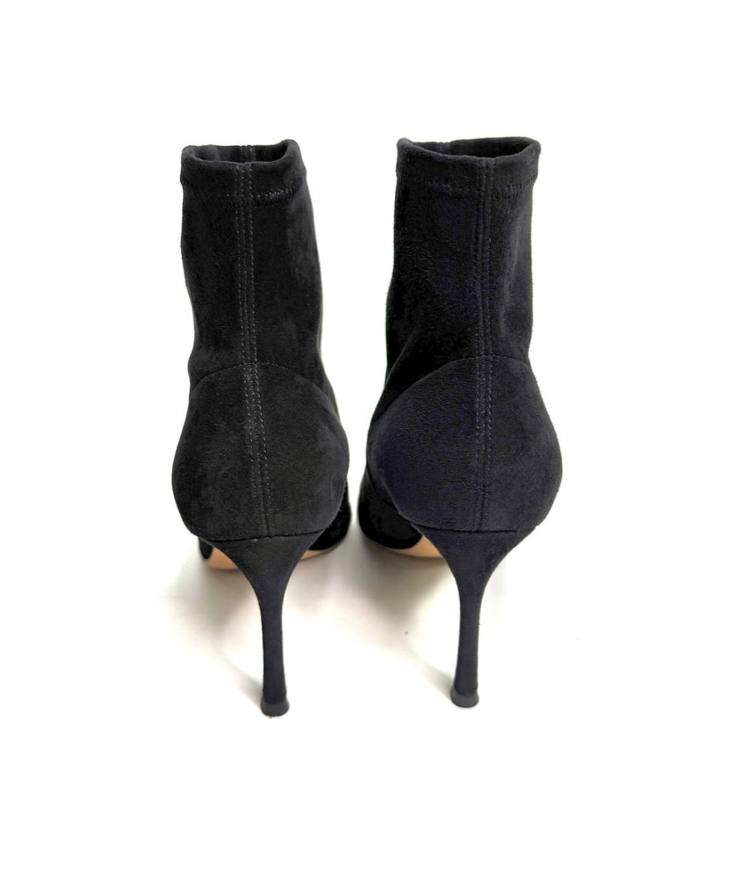 CHRISTIAN DIOR Черные замшевые ботильоны, фото 4