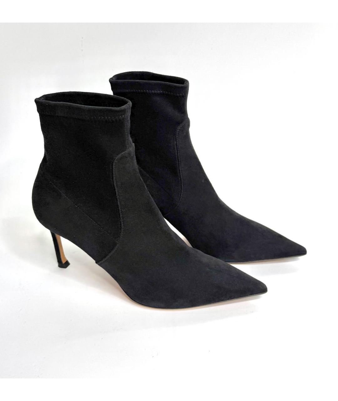 CHRISTIAN DIOR Черные замшевые ботильоны, фото 3