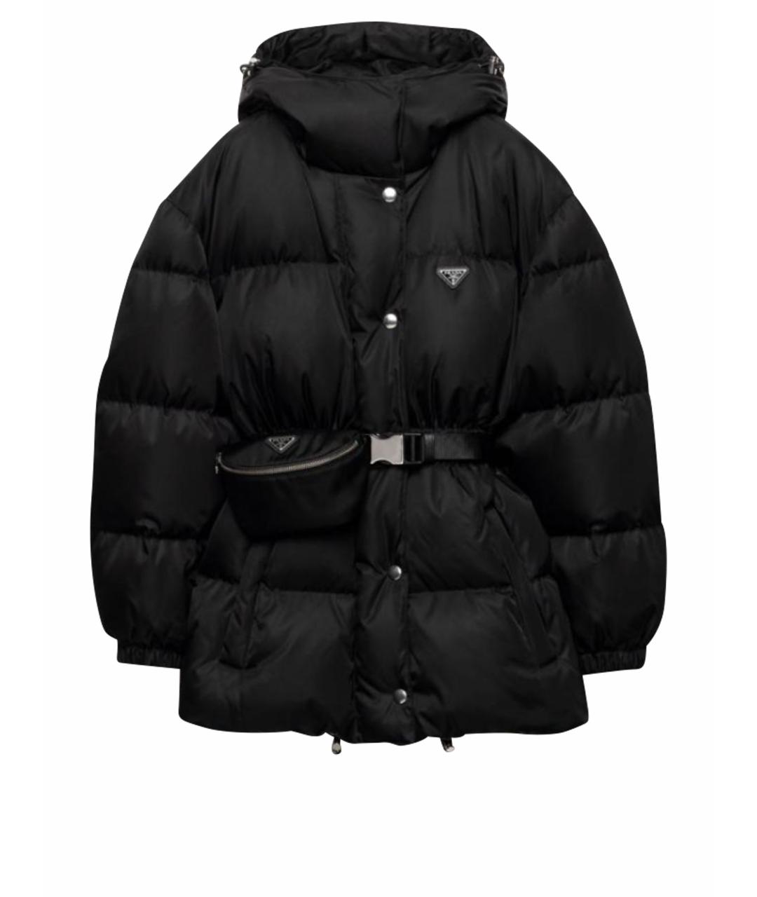 PRADA Черный полиамидовый пуховик, фото 1