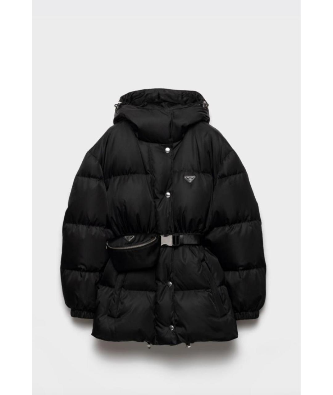 PRADA Черный полиамидовый пуховик, фото 2