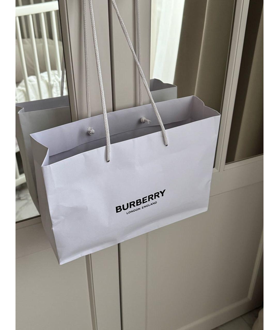 BURBERRY Коричневый шерстяной шарф, фото 4