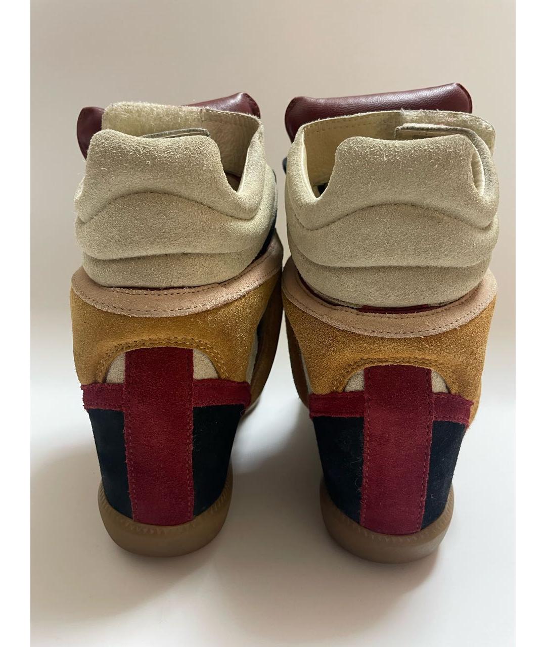 ISABEL MARANT ETOILE Мульти замшевые кроссовки, фото 4