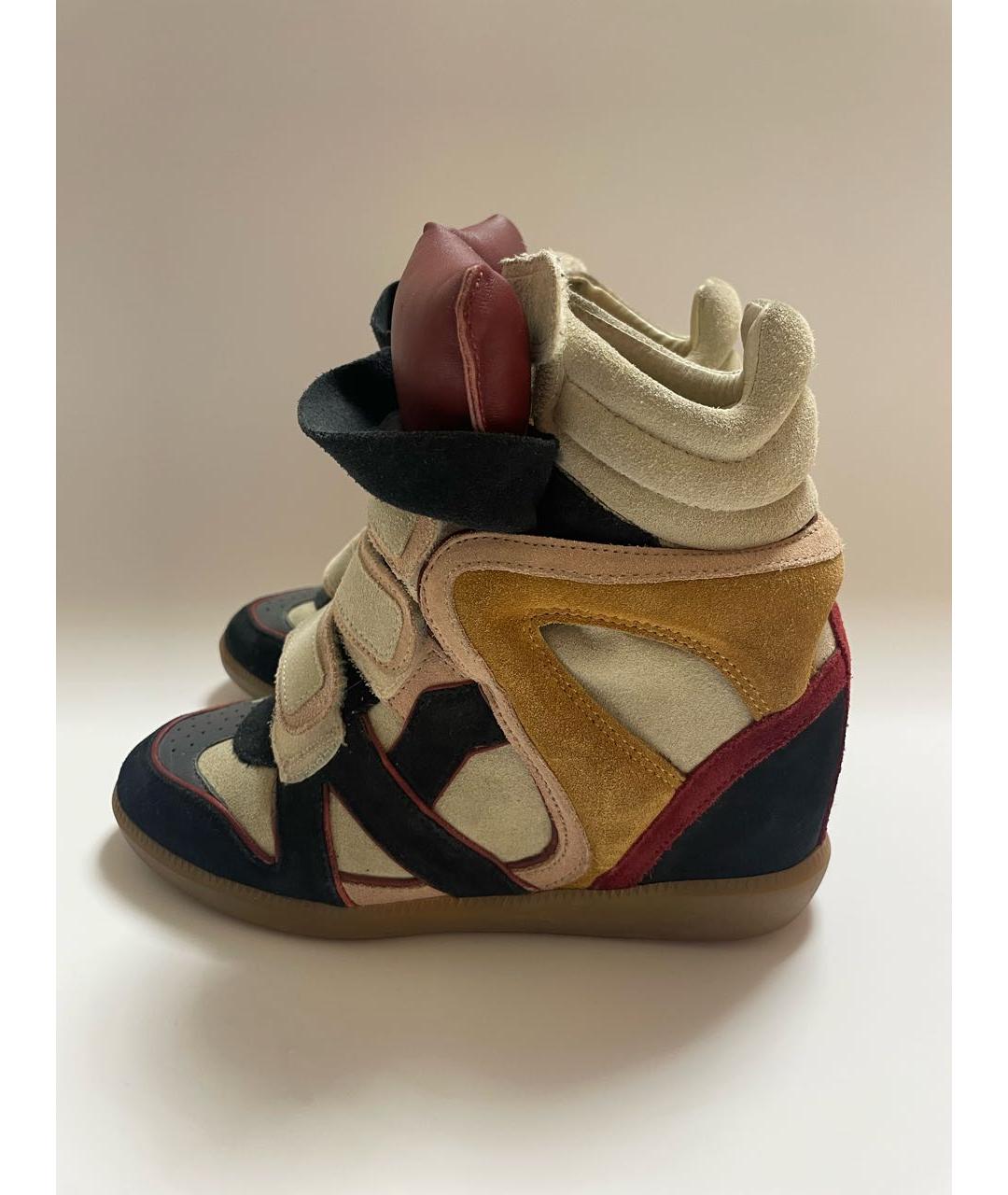 ISABEL MARANT ETOILE Мульти замшевые кроссовки, фото 5