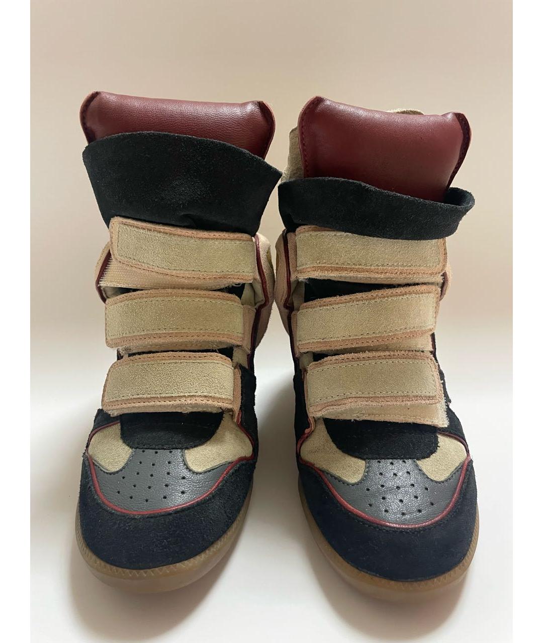 ISABEL MARANT ETOILE Мульти замшевые кроссовки, фото 2