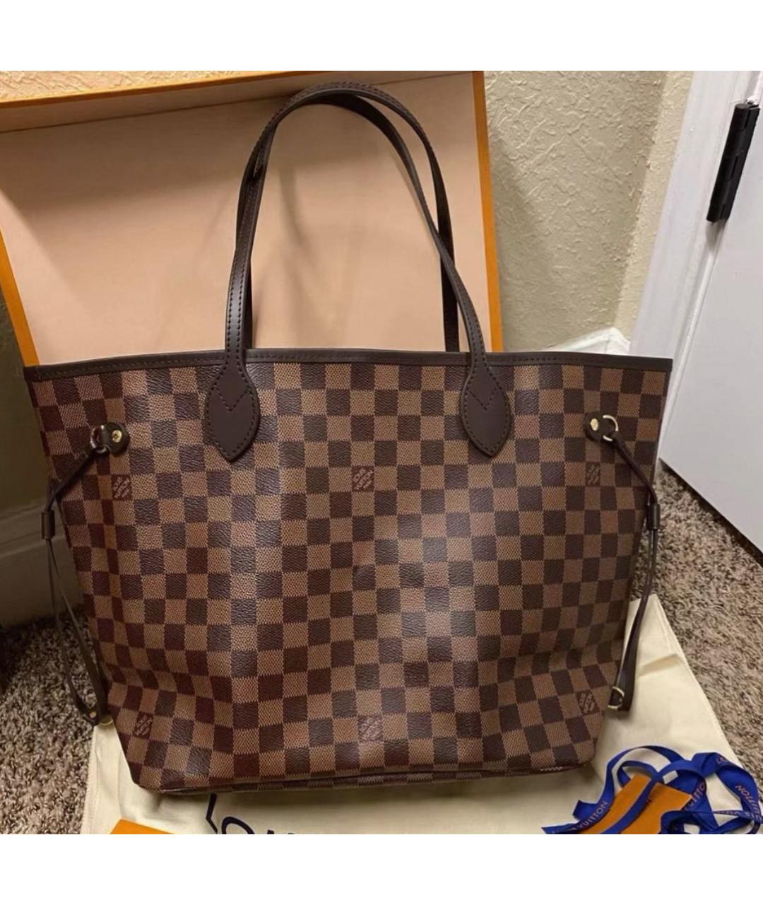 LOUIS VUITTON Коричневая сумка с короткими ручками, фото 4