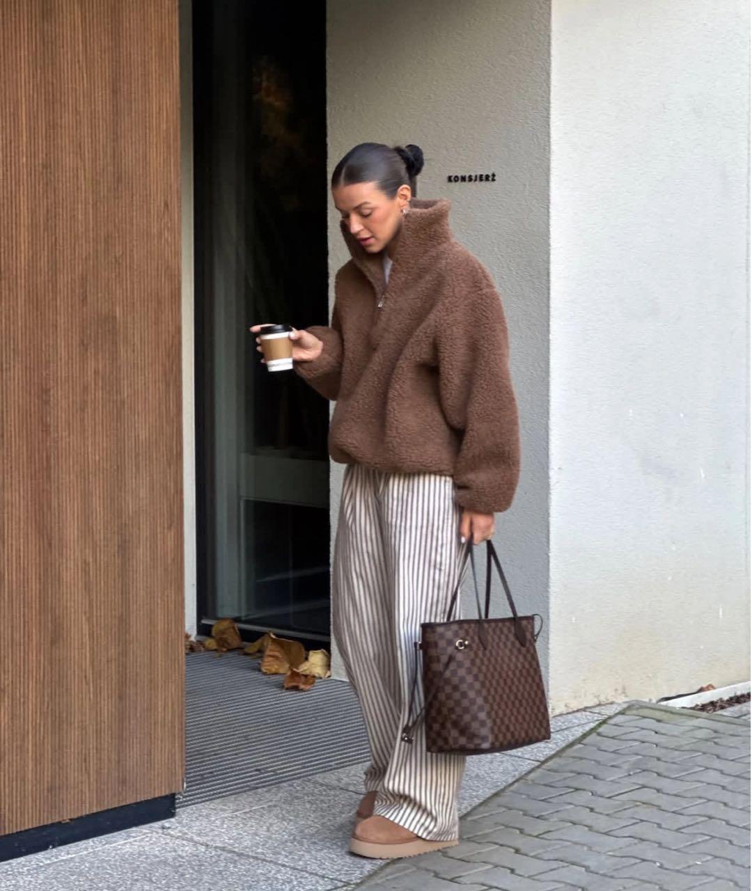 LOUIS VUITTON Коричневая сумка с короткими ручками, фото 2