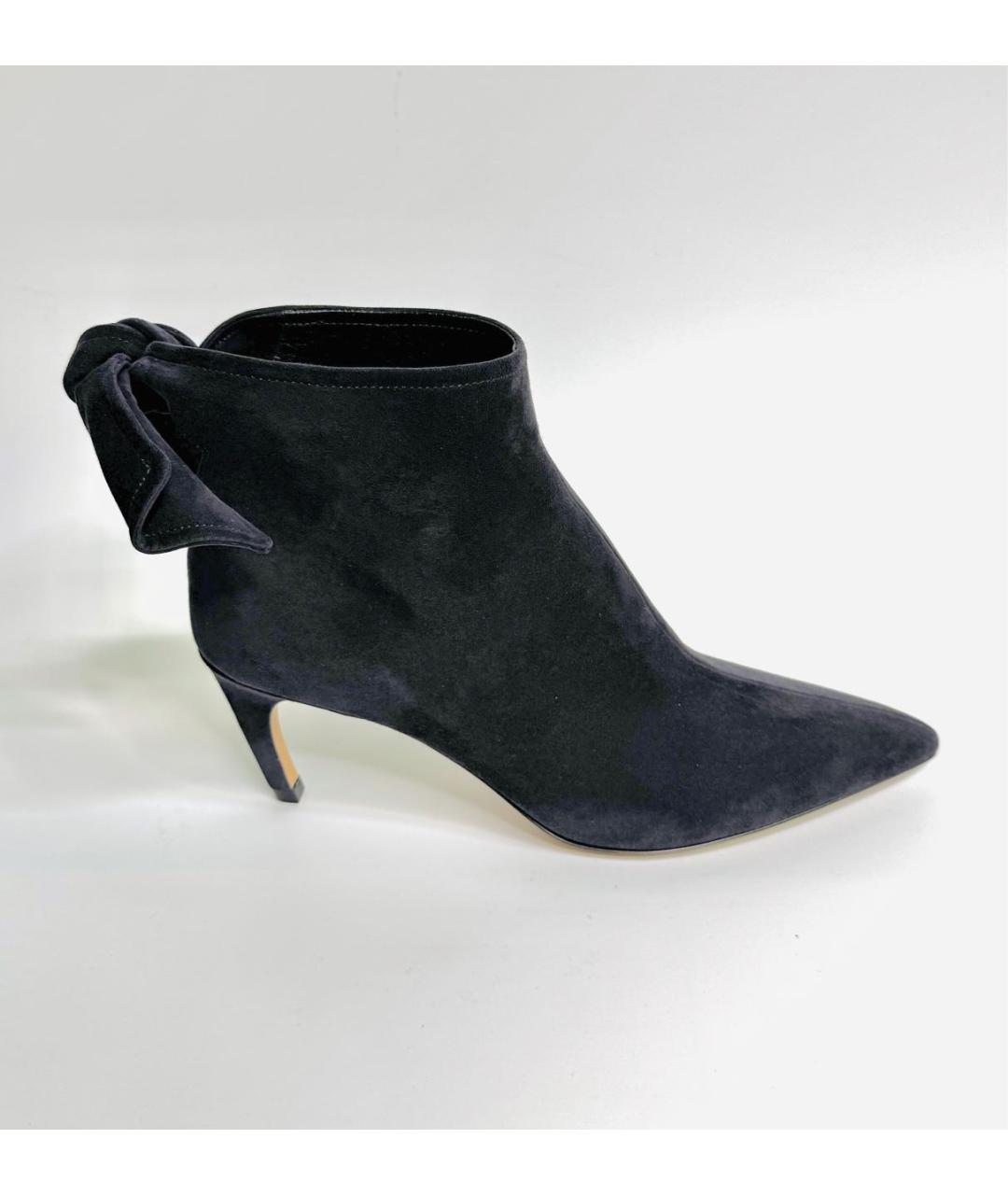 CHRISTIAN DIOR Темно-синие замшевые ботильоны, фото 5