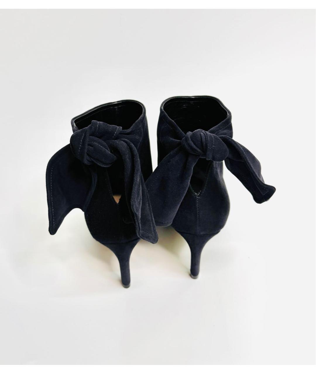 CHRISTIAN DIOR Темно-синие замшевые ботильоны, фото 4