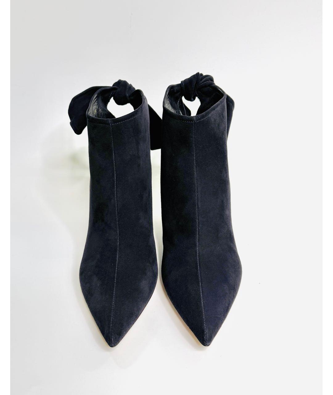 CHRISTIAN DIOR Темно-синие замшевые ботильоны, фото 2