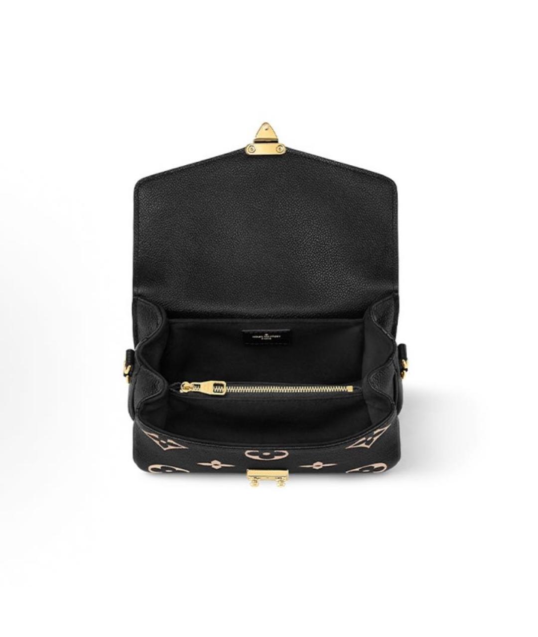 LOUIS VUITTON Черная кожаная сумка через плечо, фото 4