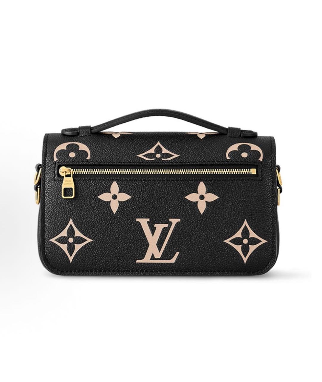 LOUIS VUITTON Черная кожаная сумка через плечо, фото 3