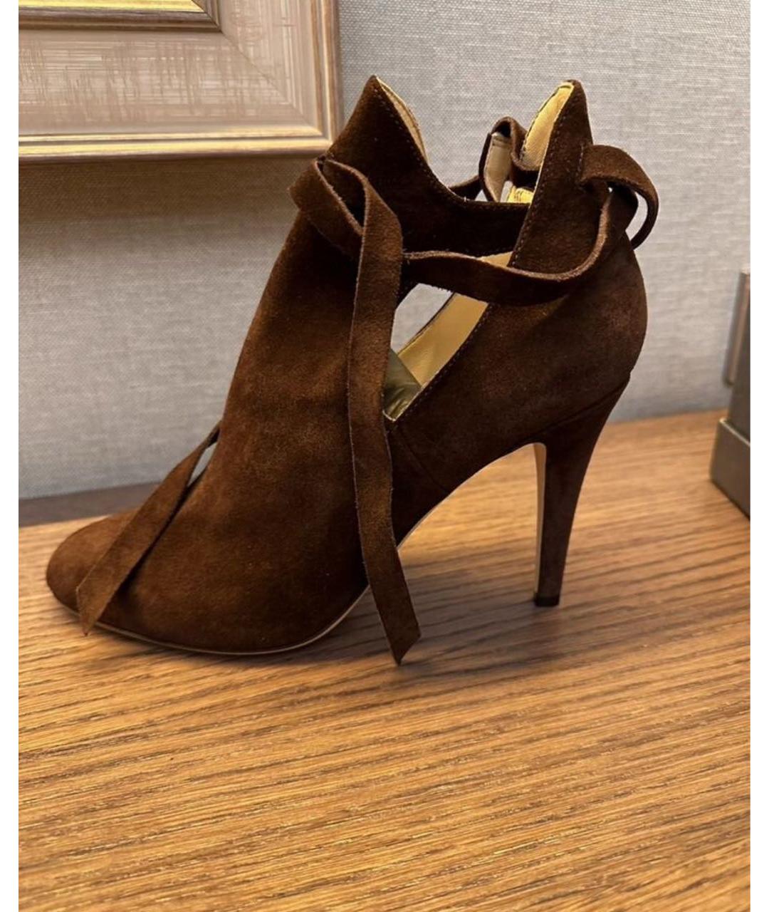 JIMMY CHOO Коричневые ботильоны, фото 7