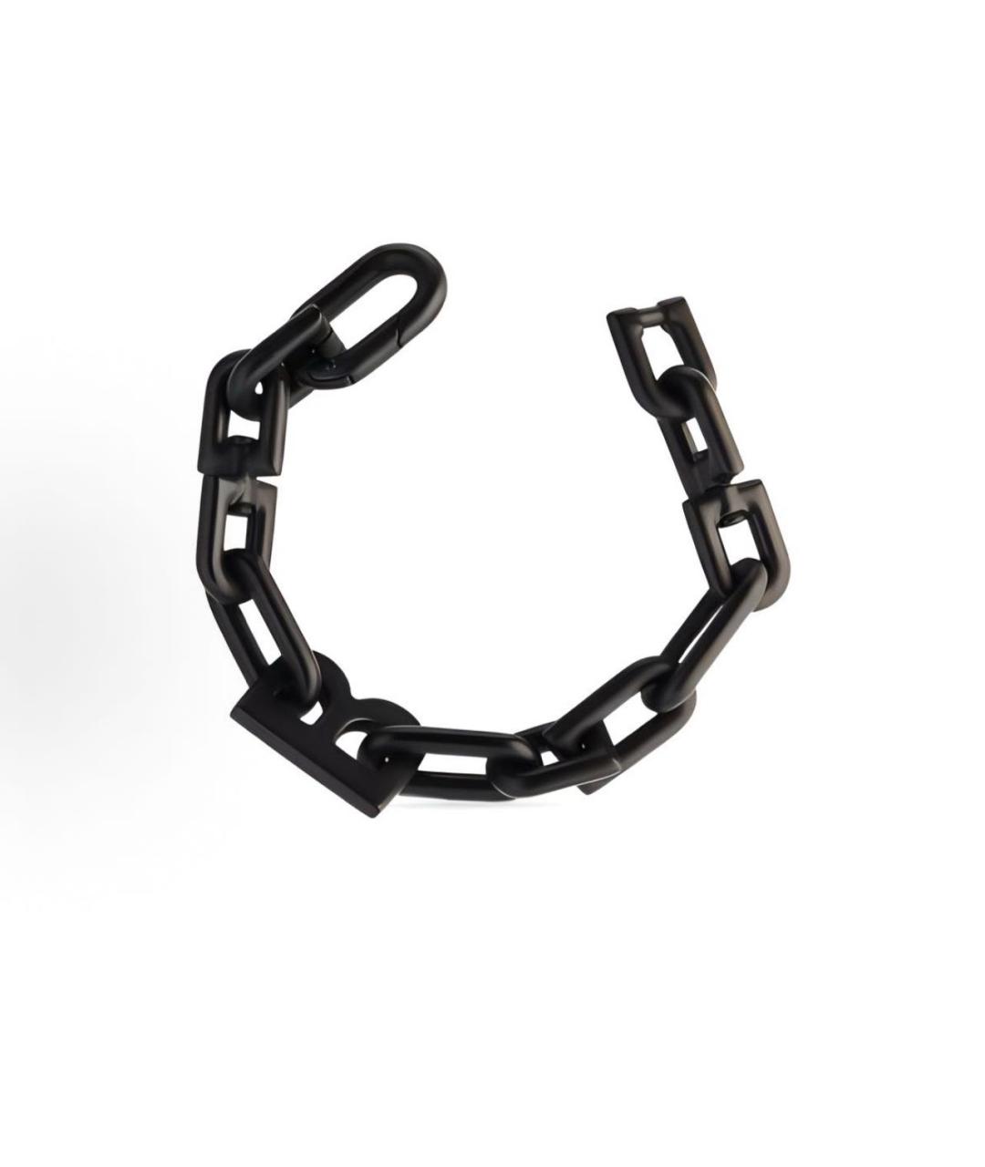 BALENCIAGA Черный латунный браслет, фото 2