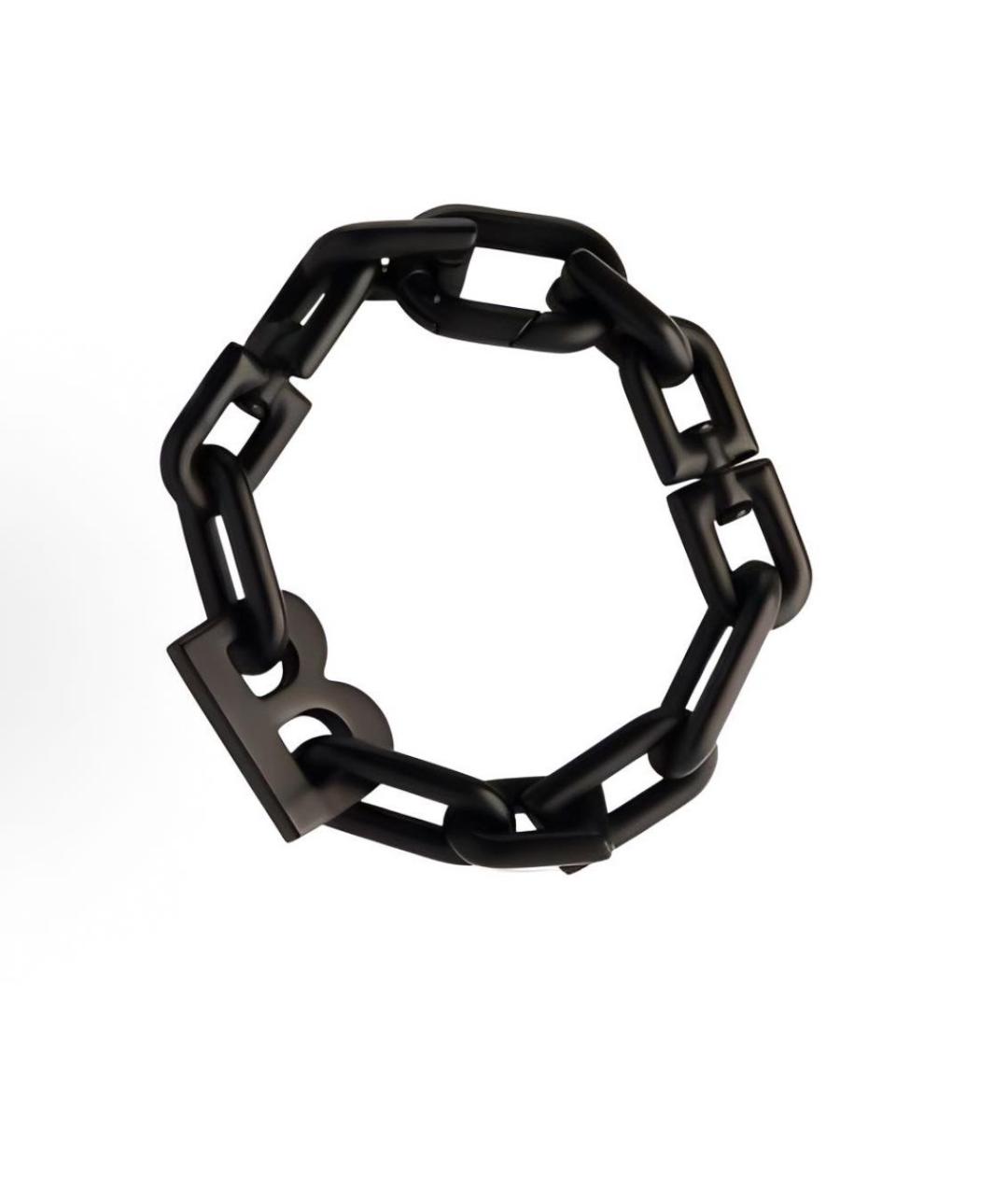 BALENCIAGA Черный латунный браслет, фото 1