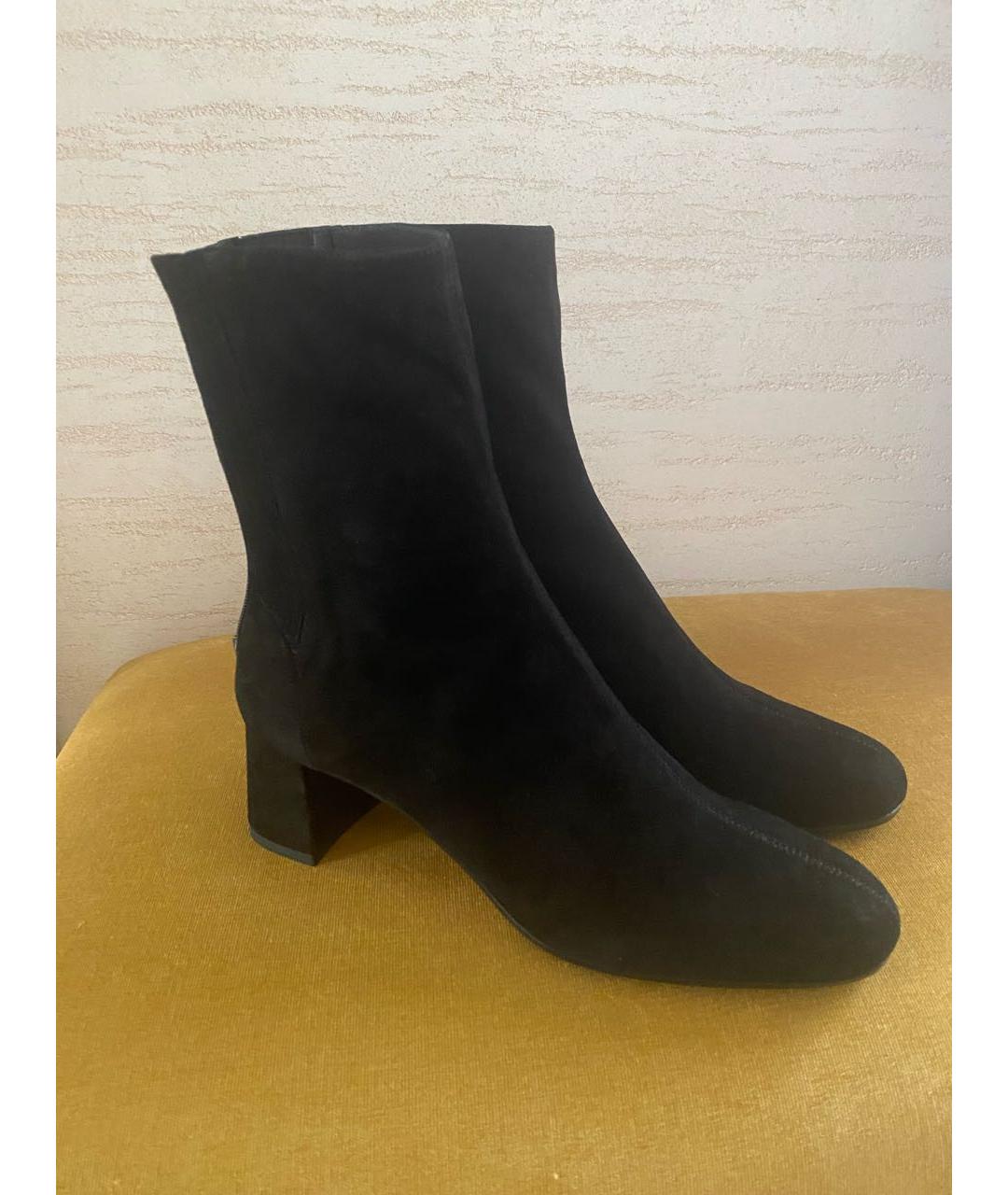 AQUAZZURA Черные замшевые ботильоны, фото 2