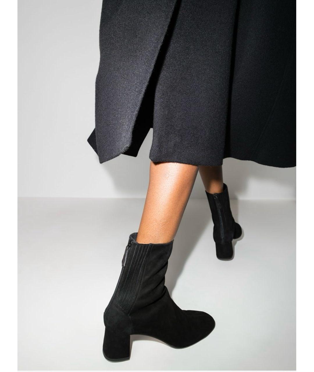 AQUAZZURA Черные замшевые ботильоны, фото 5