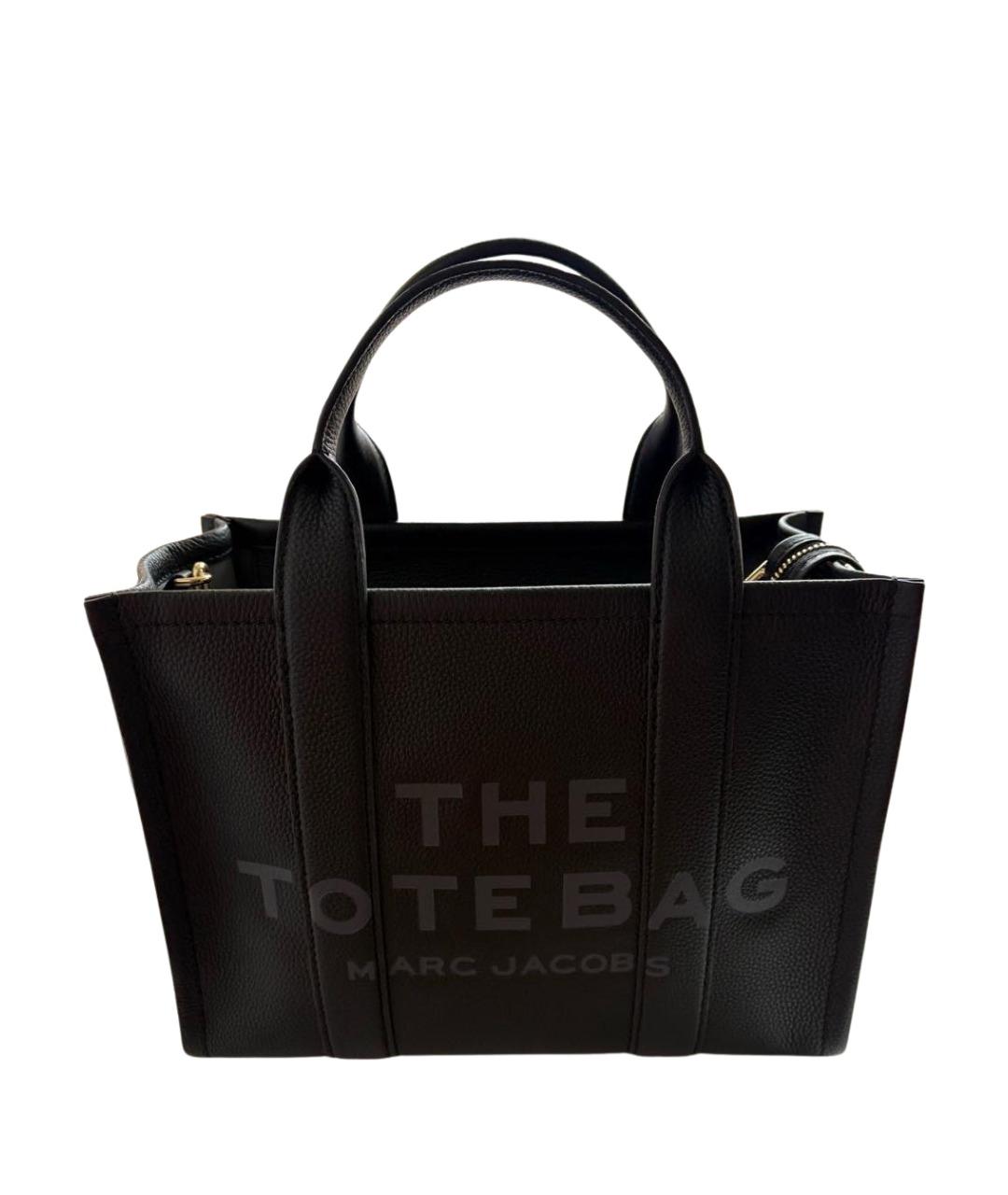 MARC JACOBS Черная кожаная сумка с короткими ручками, фото 1