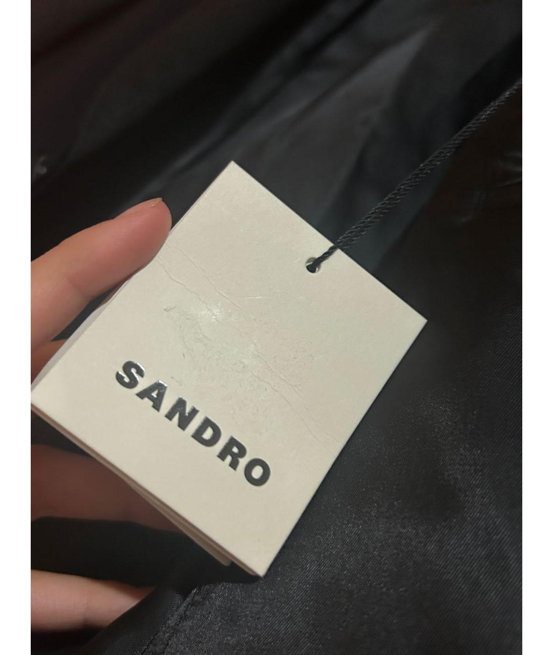 SANDRO Черный шерстяной жакет/пиджак, фото 4