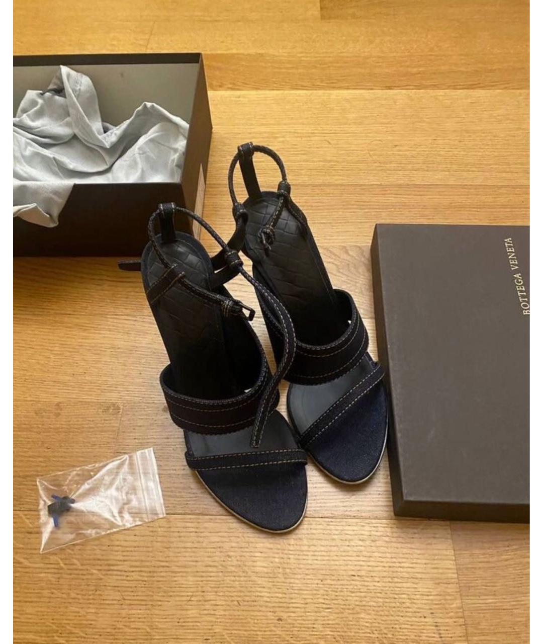 BOTTEGA VENETA Синие босоножки, фото 8