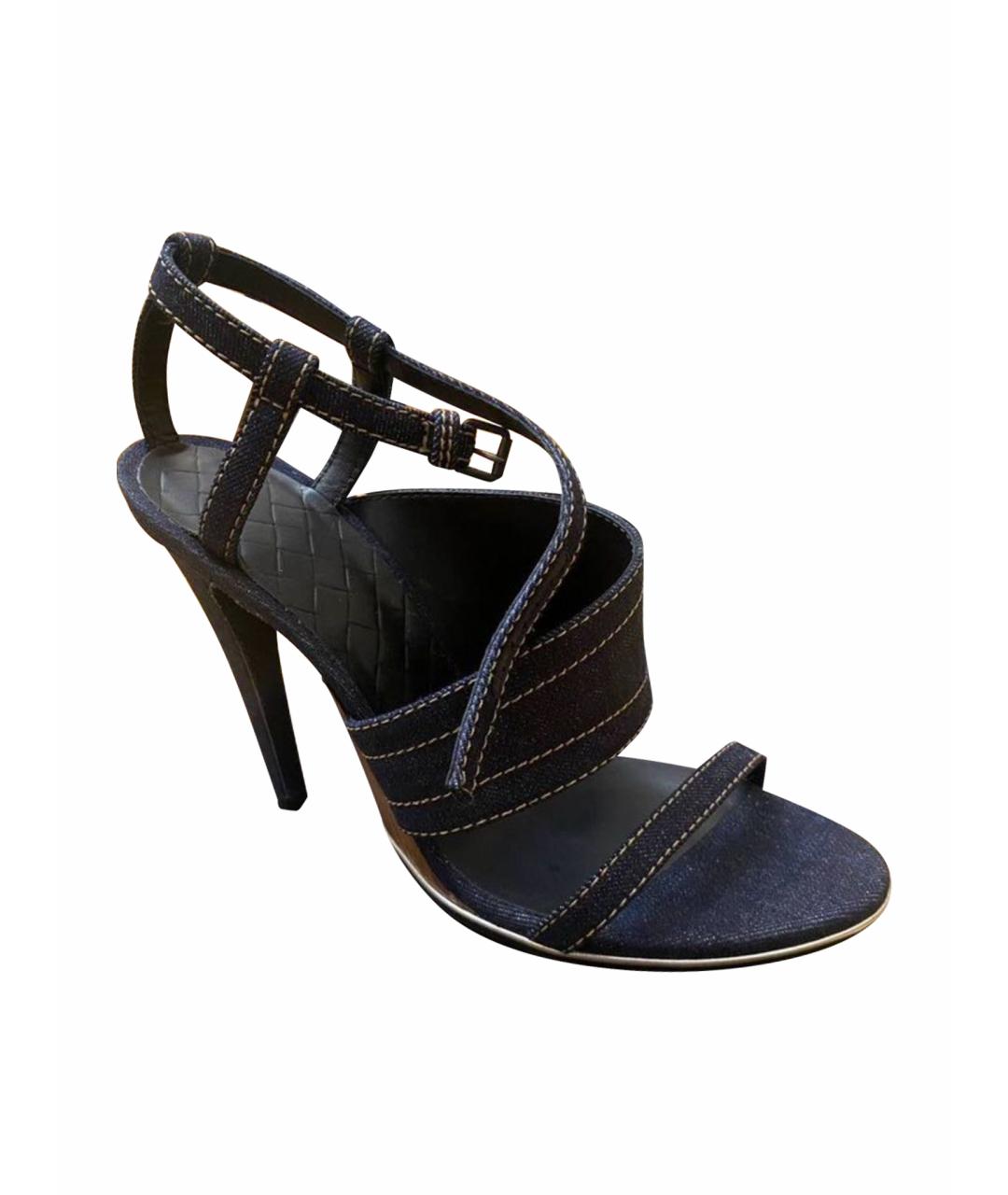 BOTTEGA VENETA Синие босоножки, фото 1