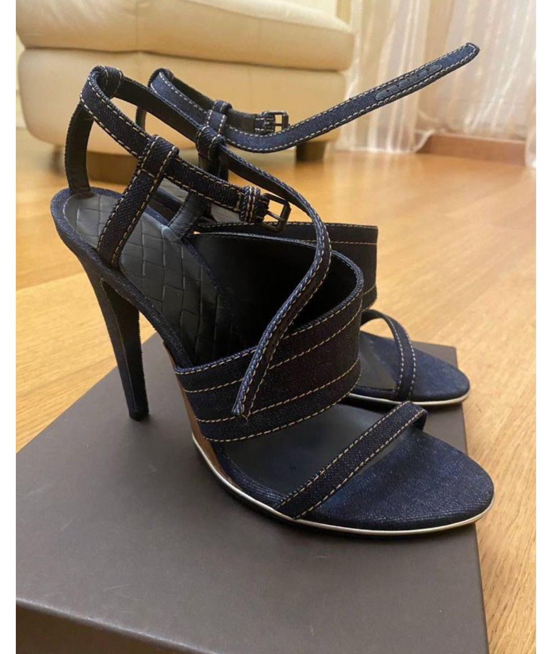 BOTTEGA VENETA Синие босоножки, фото 9