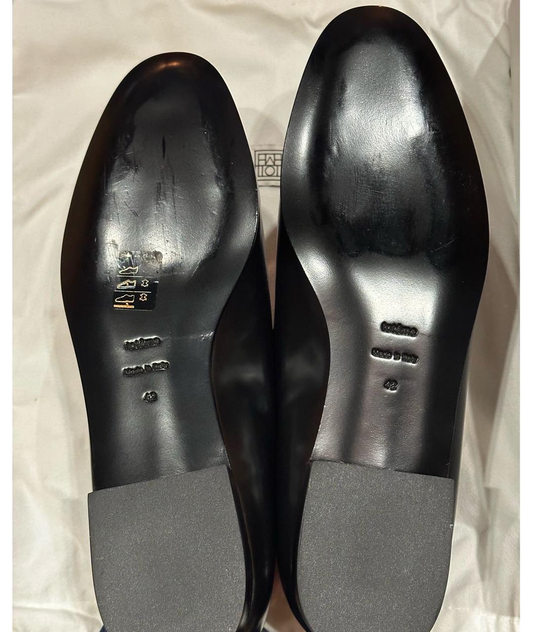 TOTEME Черные кожаные лоферы, фото 8
