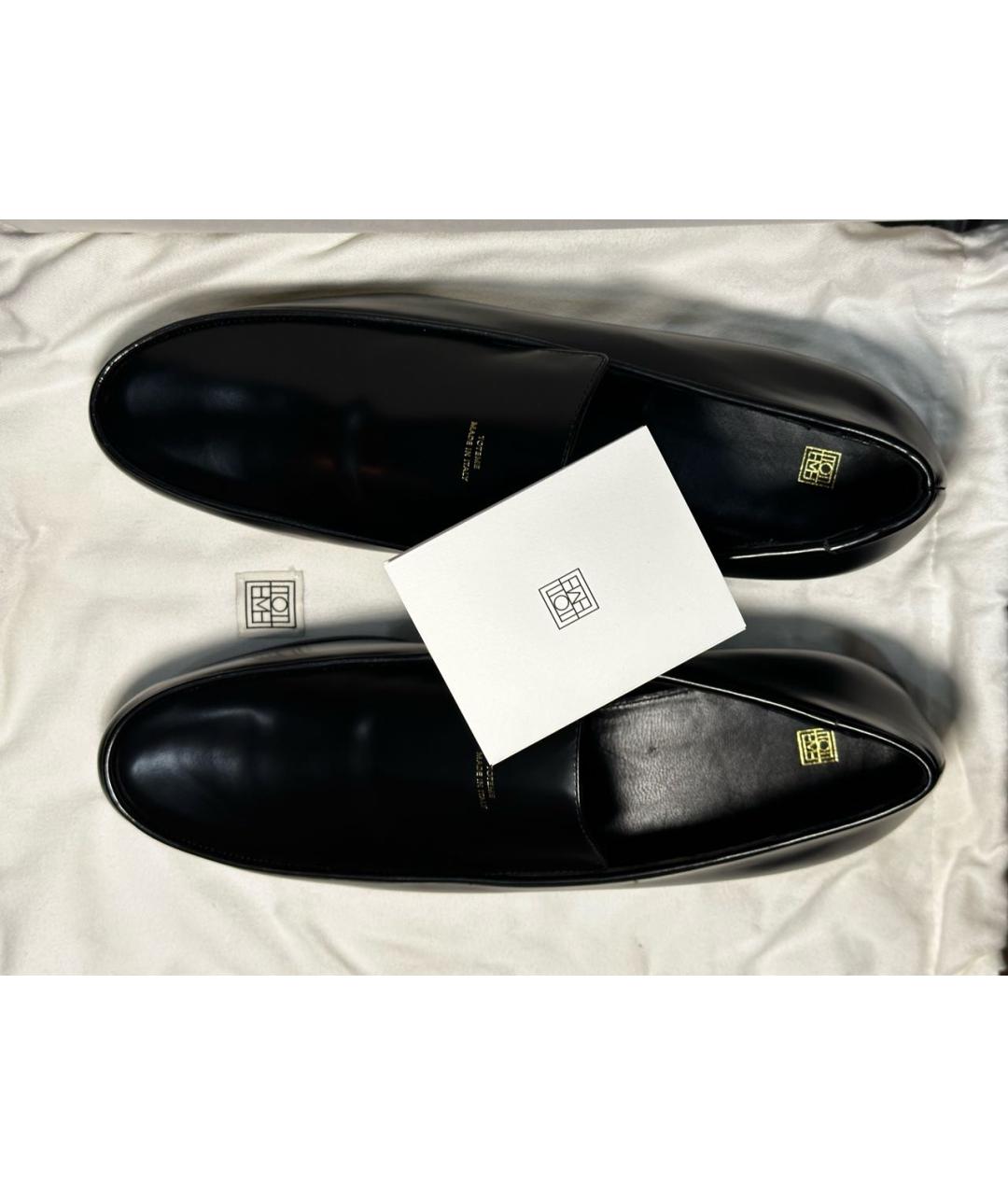 TOTEME Черные кожаные лоферы, фото 6