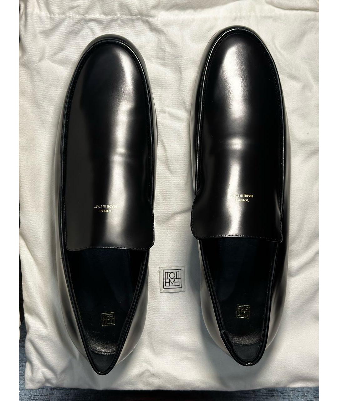 TOTEME Черные кожаные лоферы, фото 3