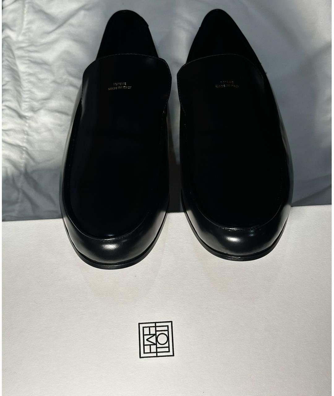 TOTEME Черные кожаные лоферы, фото 2