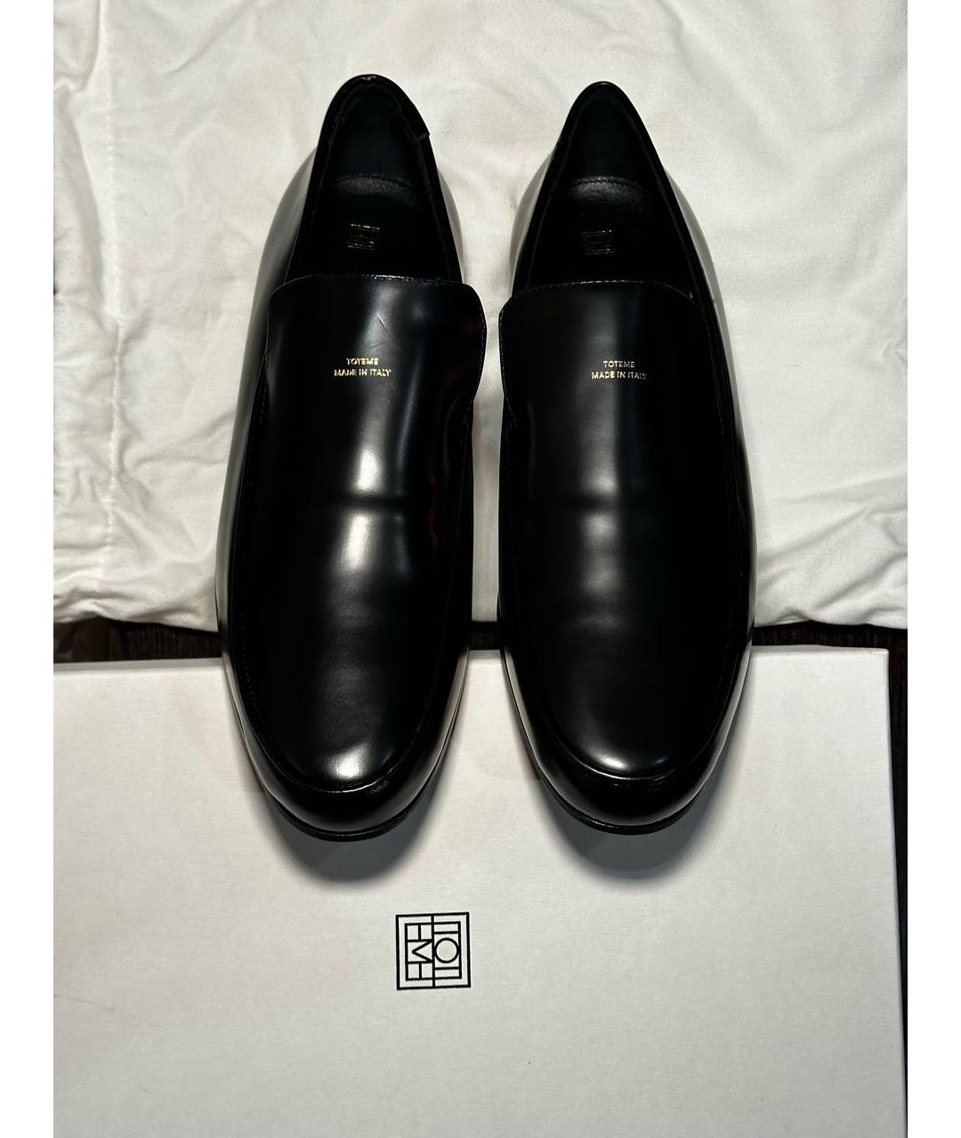 TOTEME Черные кожаные лоферы, фото 7