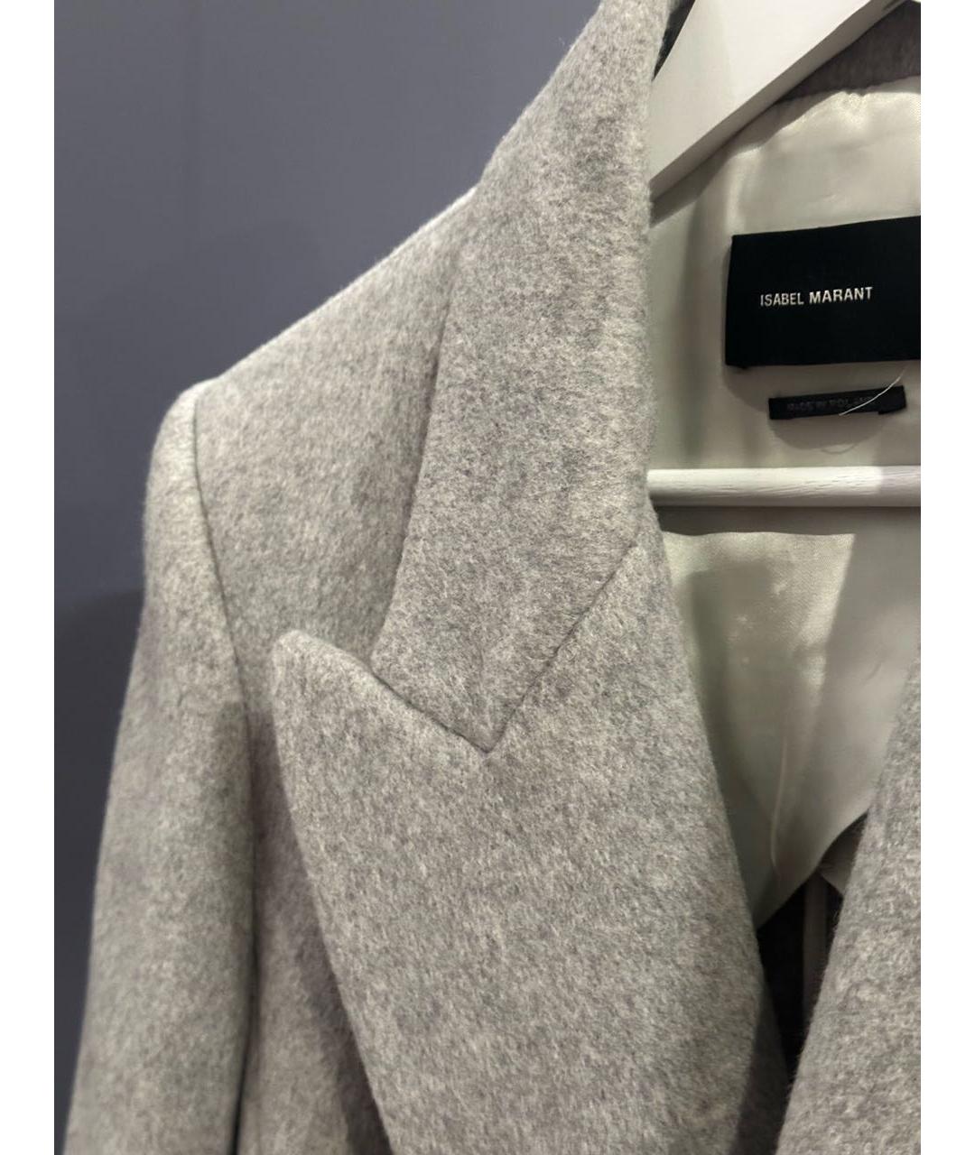 ISABEL MARANT Серый шерстяной жакет/пиджак, фото 5