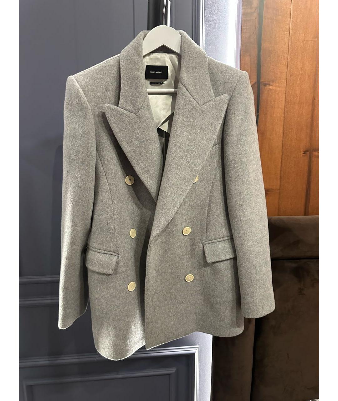 ISABEL MARANT Серый шерстяной жакет/пиджак, фото 9