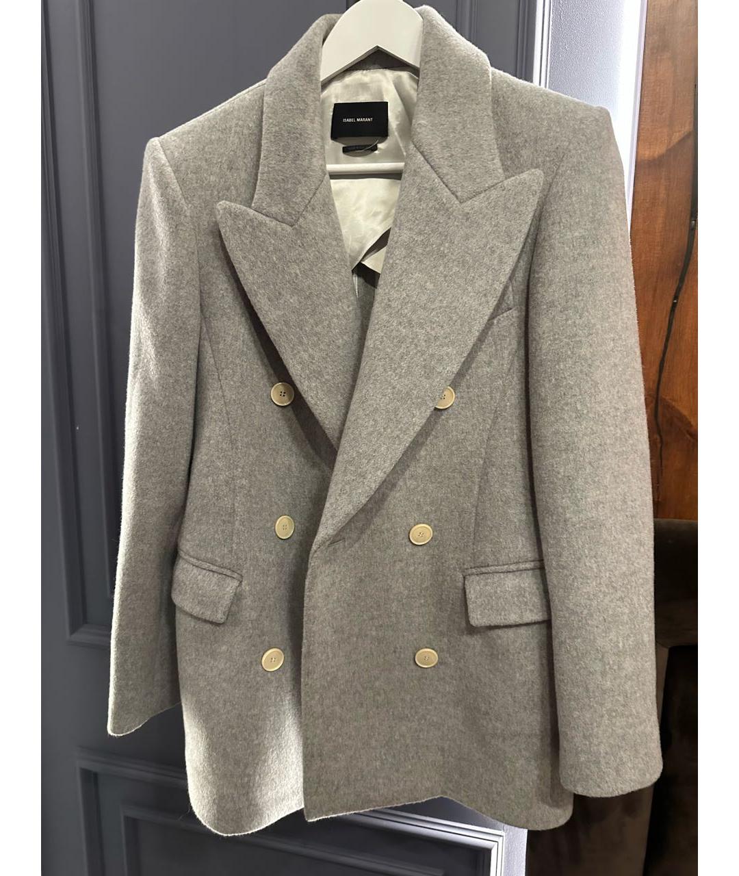 ISABEL MARANT Серый шерстяной жакет/пиджак, фото 6