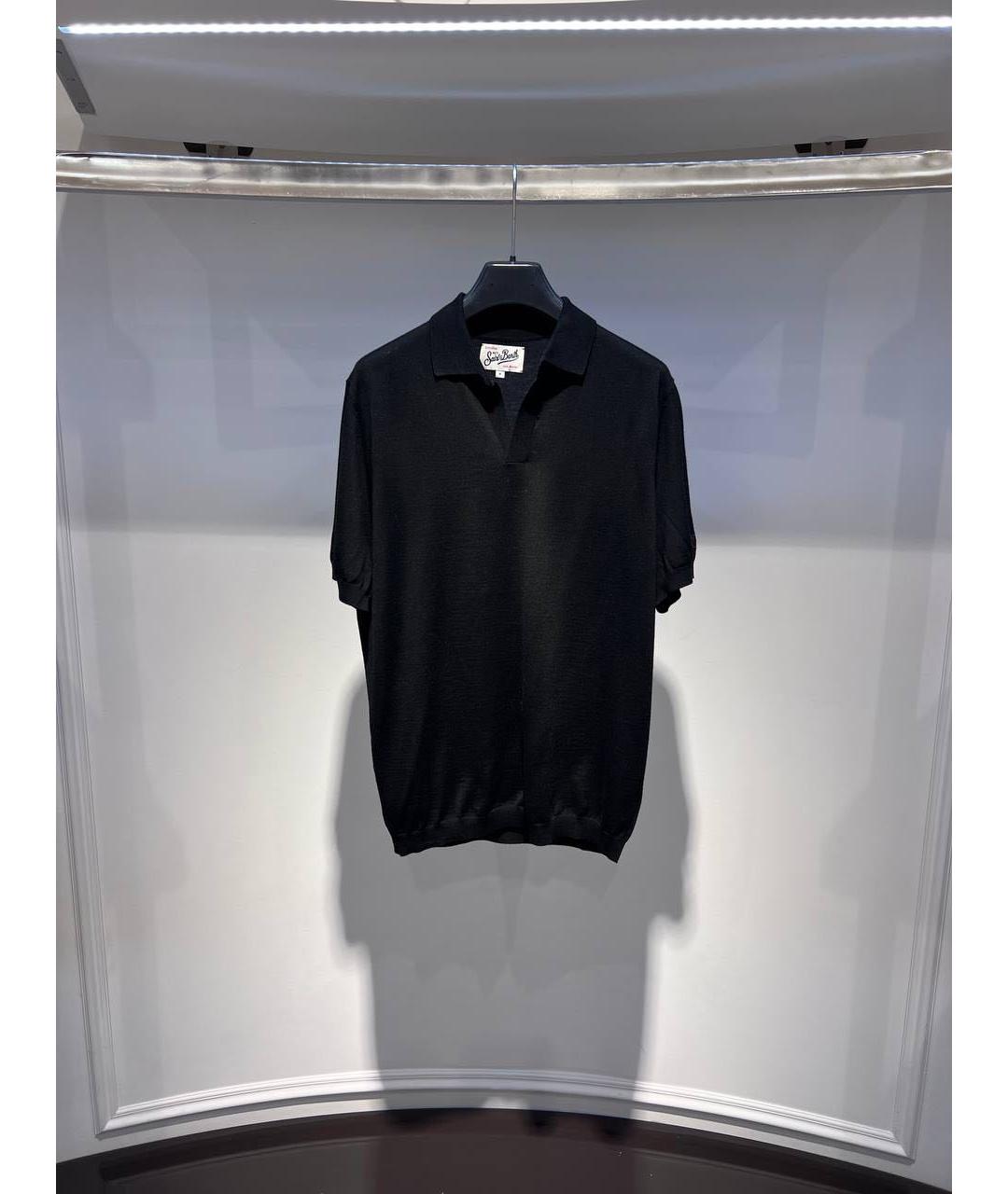 MC2 SAINT BARTH Черное поло с коротким рукавом, фото 3