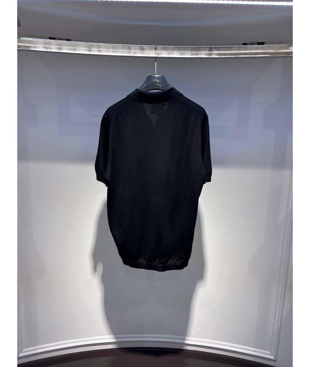 MC2 SAINT BARTH Черное поло с коротким рукавом, фото 2