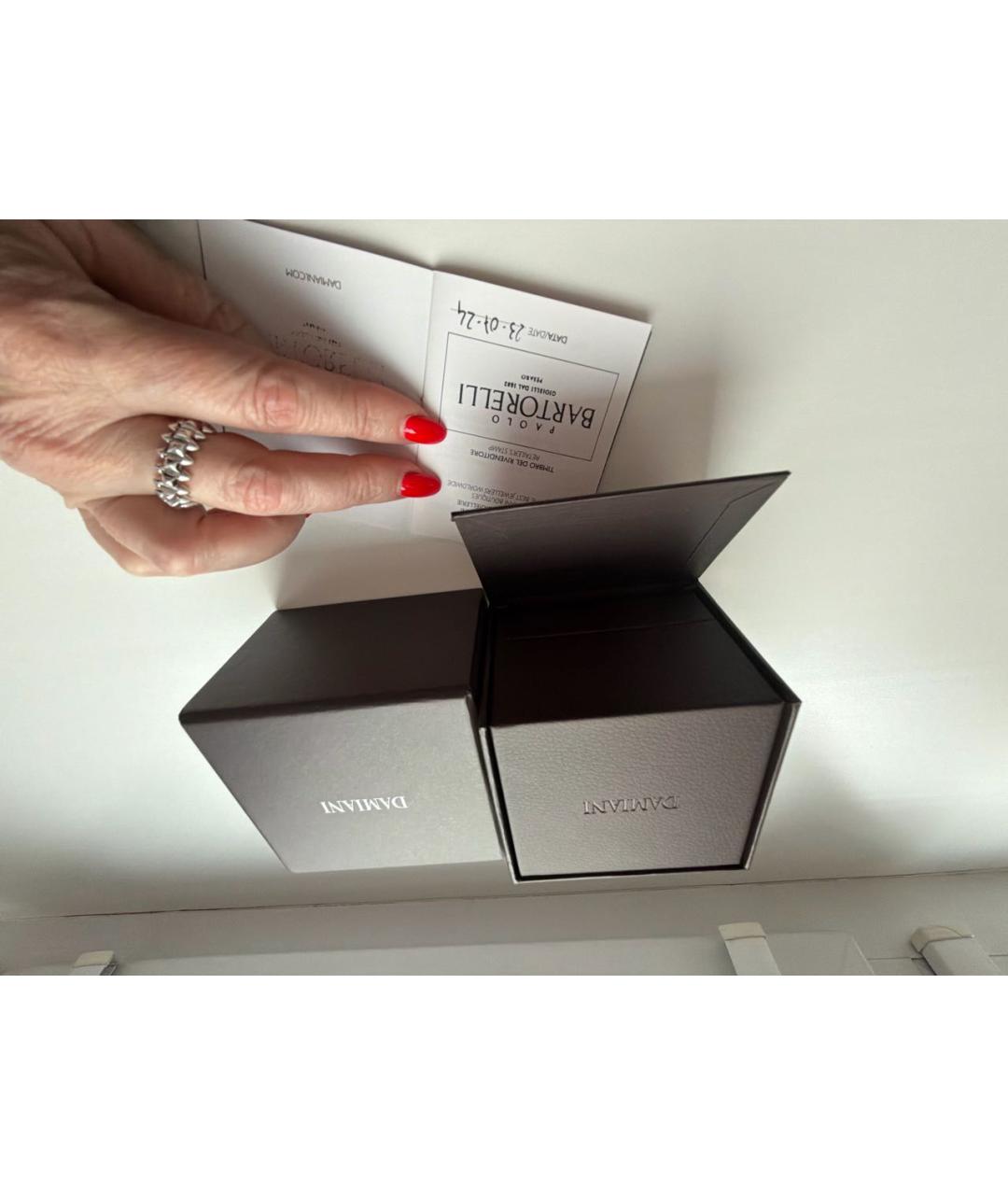 DAMIANI Серебряные серьги из белого золота, фото 6