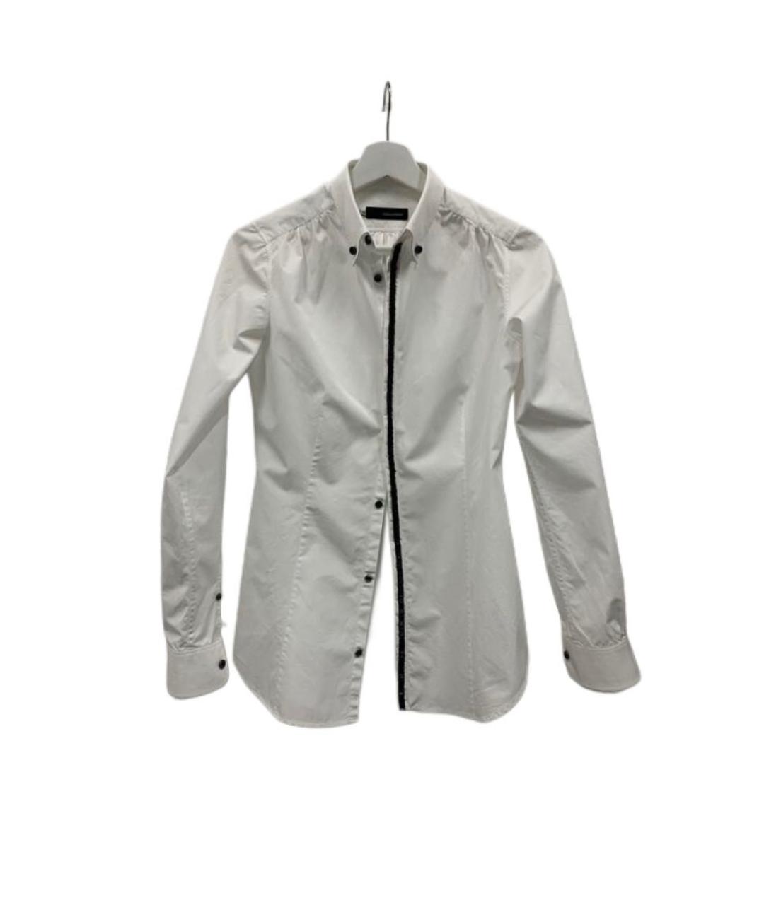 DSQUARED2 Белая хлопковая рубашка, фото 9